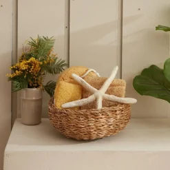 Karaca Deko-Objekte-Scatola Strohkorb aus Seegras, 25x11 cm Beıge01