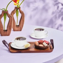 Karaca Teetassen Sets-Seashell 200 ml Teetasse für 6 Personen Farblös