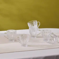 Karaca Teetassen Sets-Seda 6 Personen Glas Tee Cup 180 Ml Klar