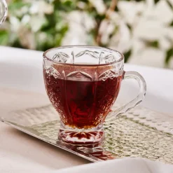 Karaca Teetassen Sets-Seda 6 Personen Glas Tee Cup 180 Ml Klar