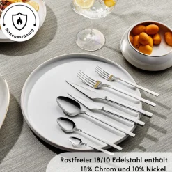 Karaca Bestecksets Für 12 Personen-Sedir Elegance Besteckset für 12 Personen, 84 Teilig Sılber03