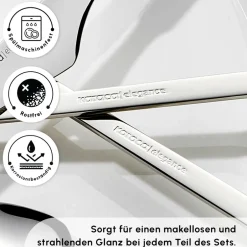 Karaca Bestecksets Für 12 Personen-Sedir Elegance Besteckset für 12 Personen, 84 Teilig Sılber03