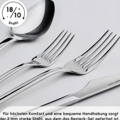 Karaca Bestecksets Für 12 Personen-Sedir Elegance Besteckset für 12 Personen, 84 Teilig Sılber03