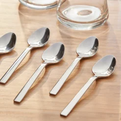 Karaca Bestecksets Für 6 Personen-Sedir Silber 6-teiliges Teelöffel-Set in Box Sılver