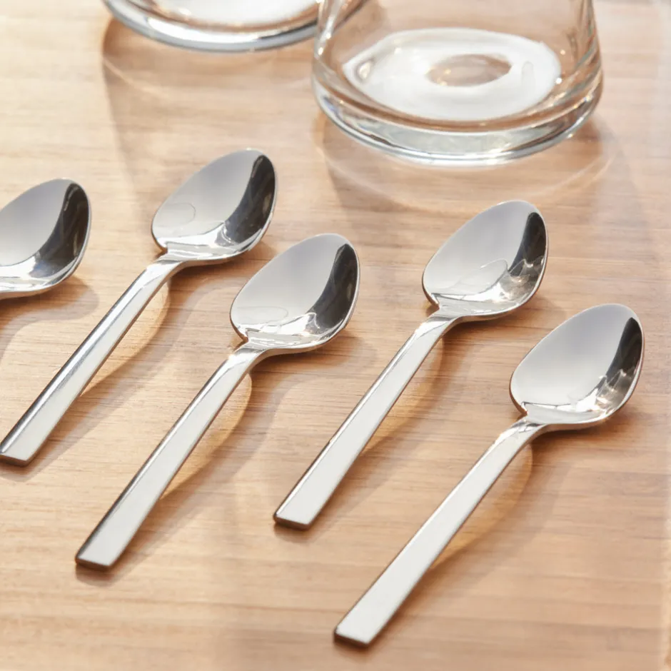 Karaca Bestecksets Für 6 Personen-Sedir Silber 6-teiliges Teelöffel-Set in Box Sılver