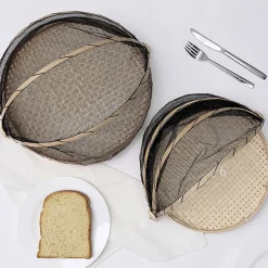 Karaca Backhelfer-Sera Lebensmittel Abdeckhauben-Set 2-teilig Braun Braun01