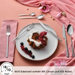 Karaca Bestecksets Für 12 Personen-Serenity Elegance 12-Personen 84-Teiliges Besteckset Platın