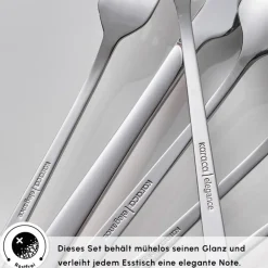 Karaca Bestecksets Für 12 Personen-Serenity Elegance 12-Personen 84-Teiliges Besteckset Platın