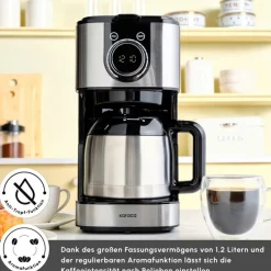 Karaca Filter Kaffeemaschine|Kaffeemaschinen-Series 2303 Stahl Filterkaffeemaschine Inox