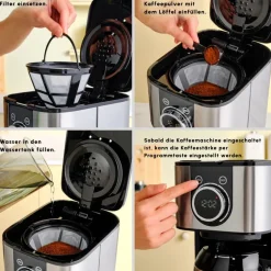 Karaca Filter Kaffeemaschine|Kaffeemaschinen-Series 2303 Stahl Filterkaffeemaschine Inox