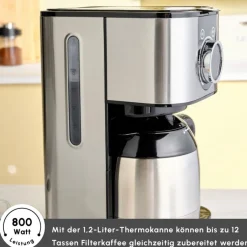 Karaca Filter Kaffeemaschine|Kaffeemaschinen-Series 2303 Stahl Filterkaffeemaschine Inox