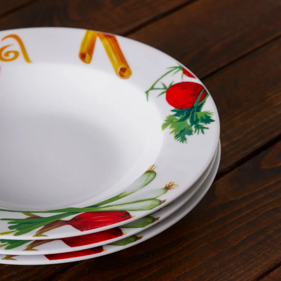 Karaca Kuchenplatte|Tafelservice Für 4 Personen-Sicilia 5 Teiliges 4 Personen Pasta Set Multıfarben