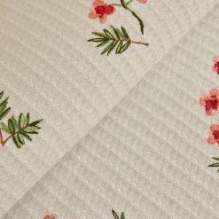 Karaca Tagesdecke Set-Silvie 100% Baumwolle Tagesdecke Set, Rot Red