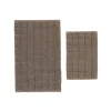 Karaca Badematten-Simon Badvorleger-Set, 60 × 90 cm + 40 × 60 cm, Grau