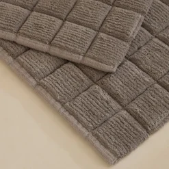 Karaca Badematten-Simon Badvorleger-Set, 60 × 90 cm + 40 × 60 cm, Grau