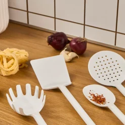 Karaca Backhelfer-Simple 5-teiliges Küchenutensilien-Set, Weiß Whıte