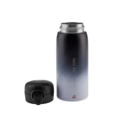 Karaca Thermoskannen-Skyfall Stahl Auslaufsichere Thermoskanne 350 ml Schwarz Schwarz01
