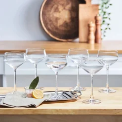 Karaca Gläser-Sets-Sogar 6 Stück Martini Glas 235 ml Klar