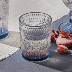 Karaca Wasserglas-Sonnenblume Wasserglas, Blau Blau01