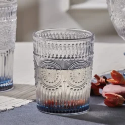 Karaca Wasserglas-Sonnenblume Wasserglas, Blau Blau01