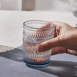 Karaca Wasserglas-Sonnenblume Wasserglas, Blau Blau01