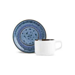Karaca Teetassen Sets-Sotra Reaktiv 225 Ml Teetasse Für 6 Personen Multıfarben