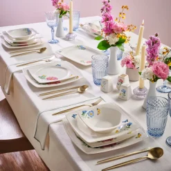 Karaca Tafelservice Für 12 Personen-Square Bone Velora 53-teiliges Tafelservice für 12 Personen