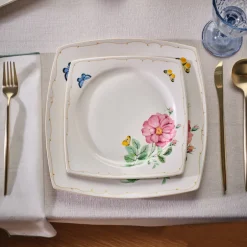 Karaca Tafelservice Für 12 Personen-Square Bone Velora 53-teiliges Tafelservice für 12 Personen