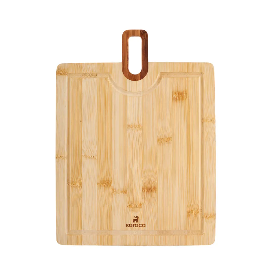 Karaca Schneidebretter-Squarecut 2-teiliges Bambus Schneidebrett