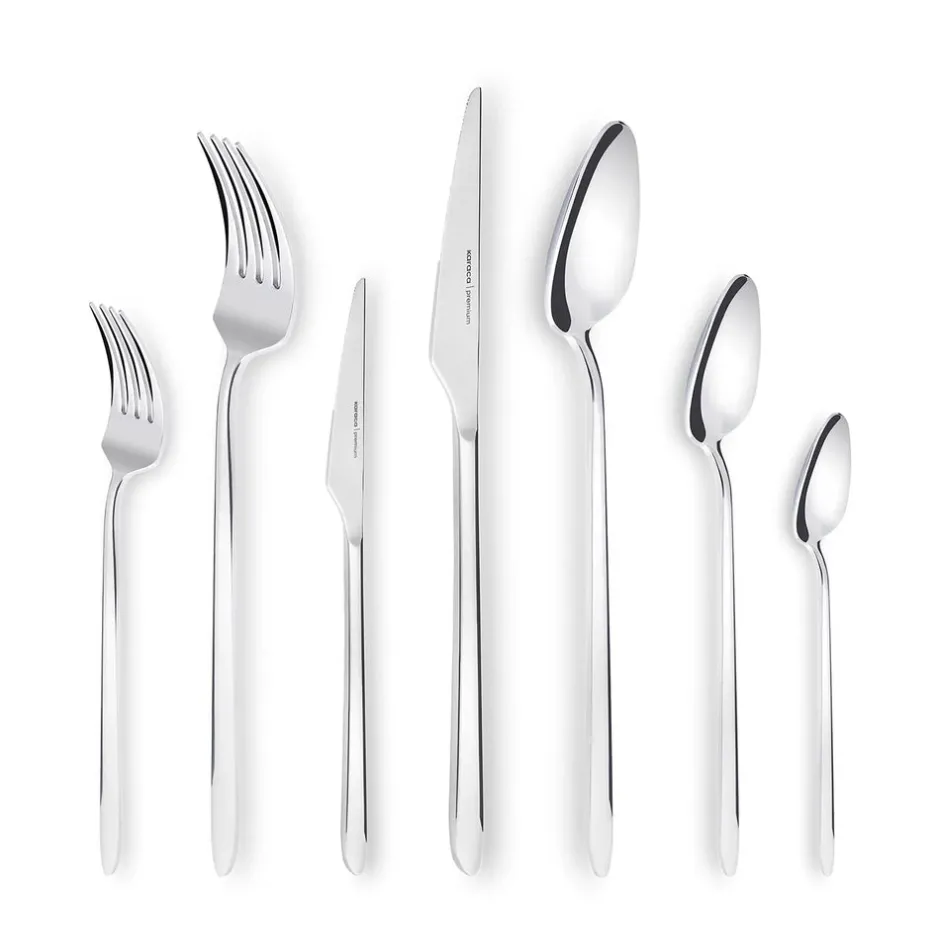 Karaca Bestecksets Für 12 Personen-Stark 84 Teile 12 Personen 316+ Premium-Besteck-Set Platın