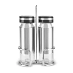 Karaca Gewurzset|Salz Und Pfefferstreuer-Stellum, 3 Stück Salz- und Pfefferstreuer, Inox