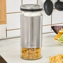 Karaca Salz Und Pfefferstreuer-Stellum, Vorratsglas, 1210ML, Inox