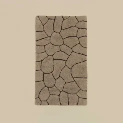 Karaca Badematten-Stone Badvorleger, 60 × 100 cm, Grau