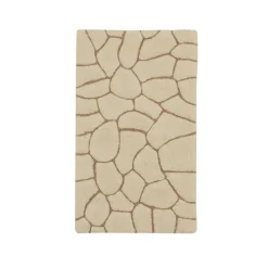Karaca Badematten-Stone Badvorleger, 60 × 100 cm, Offwhite