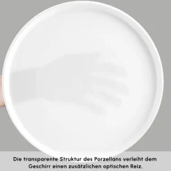 Karaca Tafelservice Für 12 Personen-Stream Bone Bomo 53 Teiliges 12 Personen Geschirrset Weıß01