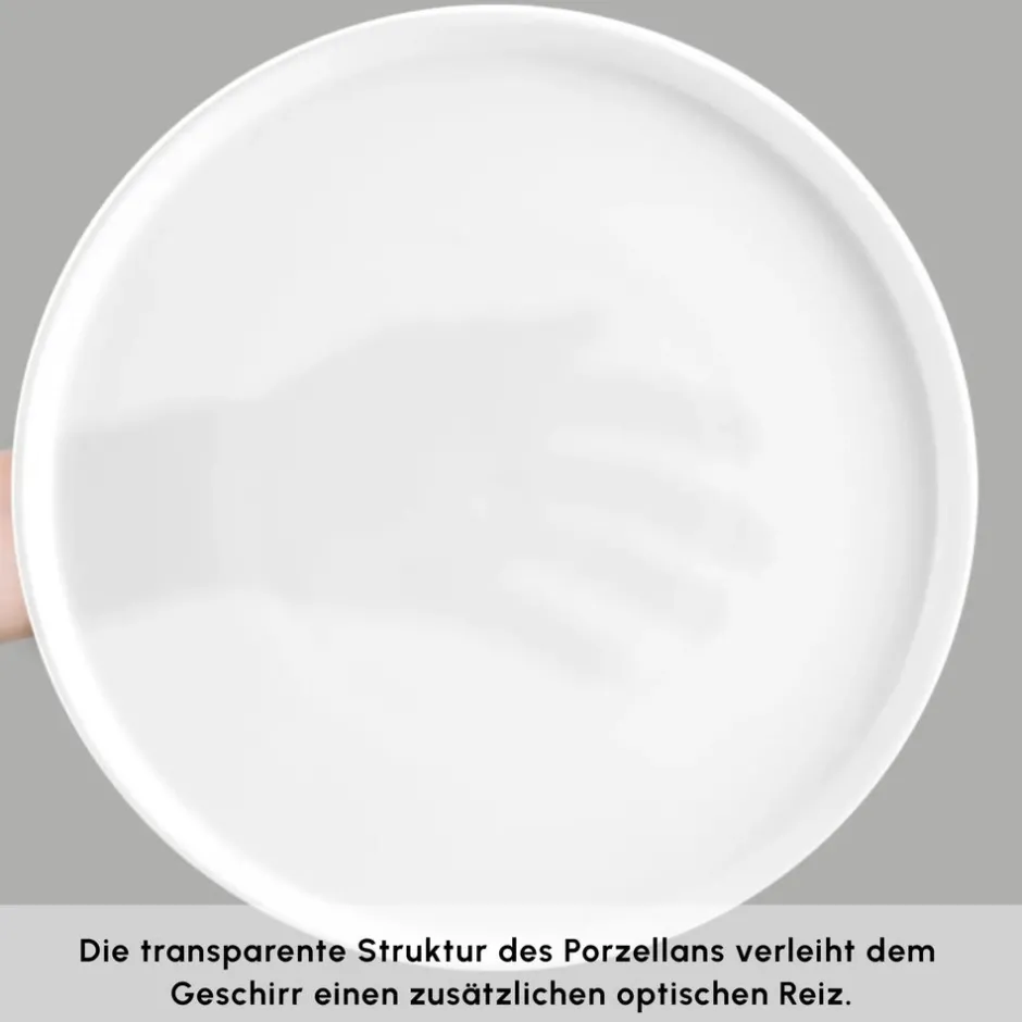 Karaca Tafelservice Für 12 Personen-Stream Bone Bomo 53 Teiliges 12 Personen Geschirrset Weıß01