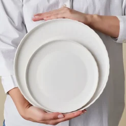 Karaca Tafelservice Für 6 Personen-Stream Bone China Pumpkin 24-teiliges Tafelservice für 6 Personen, Weiß