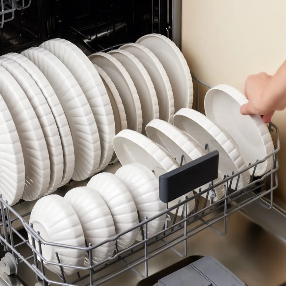 Karaca Tafelservice Für 6 Personen-Stream Bone China Pumpkin 24-teiliges Tafelservice für 6 Personen, Weiß