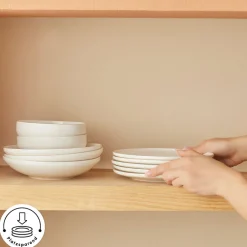 Karaca Tafelservice Für 6 Personen-Stream Bone Meridian Geschirrset, 24-teilig, Gold