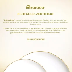Karaca Tafelservice Für 12 Personen-Stream Bone Middle 53-teiliges Tafelservice für 12 Personen Gold