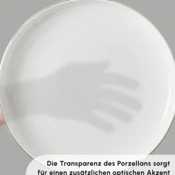 Karaca Tafelservice Für 12 Personen-Stream Bone New Saturn 59-Teiliges 12-Personen Geschirrset Platin Platın