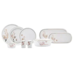 Karaca Tafelservice Für 12 Personen-Streamline Cassini New Generation Bone Dinner Set 59 Teile für 12 Personen Gold