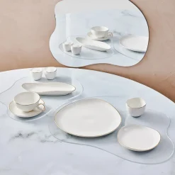 Karaca Frühstücksset Für 6 Personen-Streamline Middle 28 Teile für 6 Personen Frühstücks-/Service-Set Gold