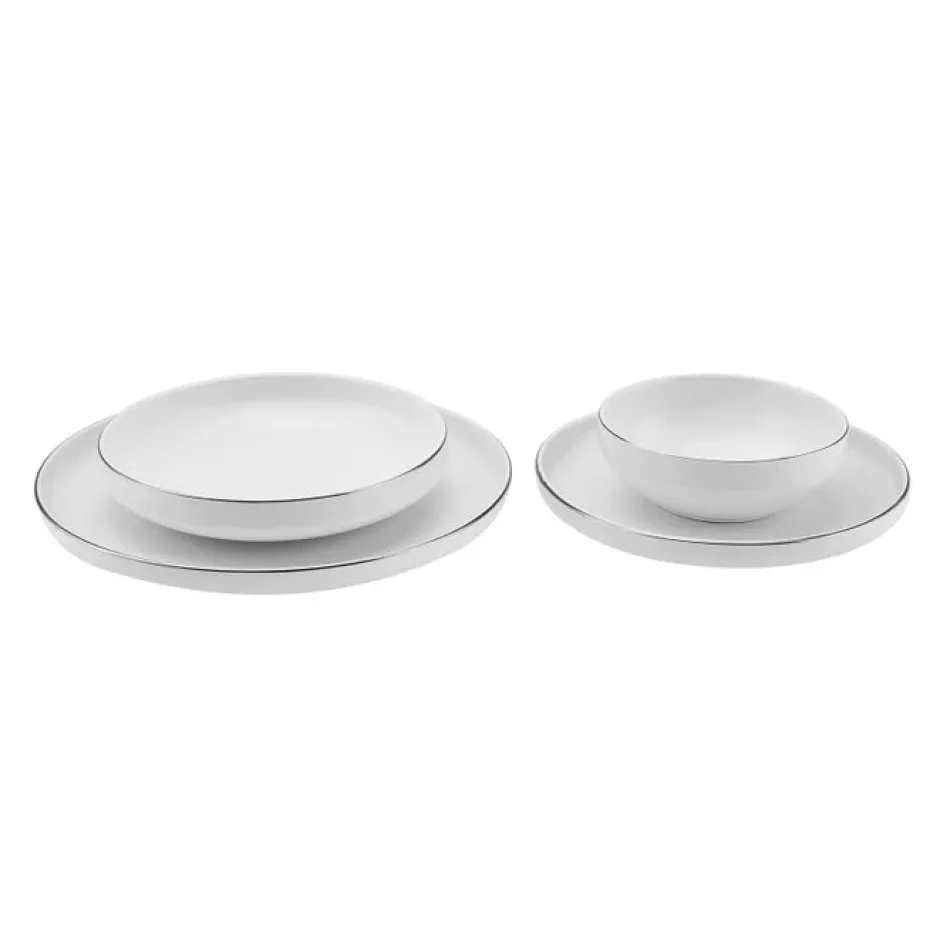 Karaca Tafelservice Für 6 Personen-Streamline New Saturn V2 Platin Geschirrset für 6 Personen, 24-teilig Platın