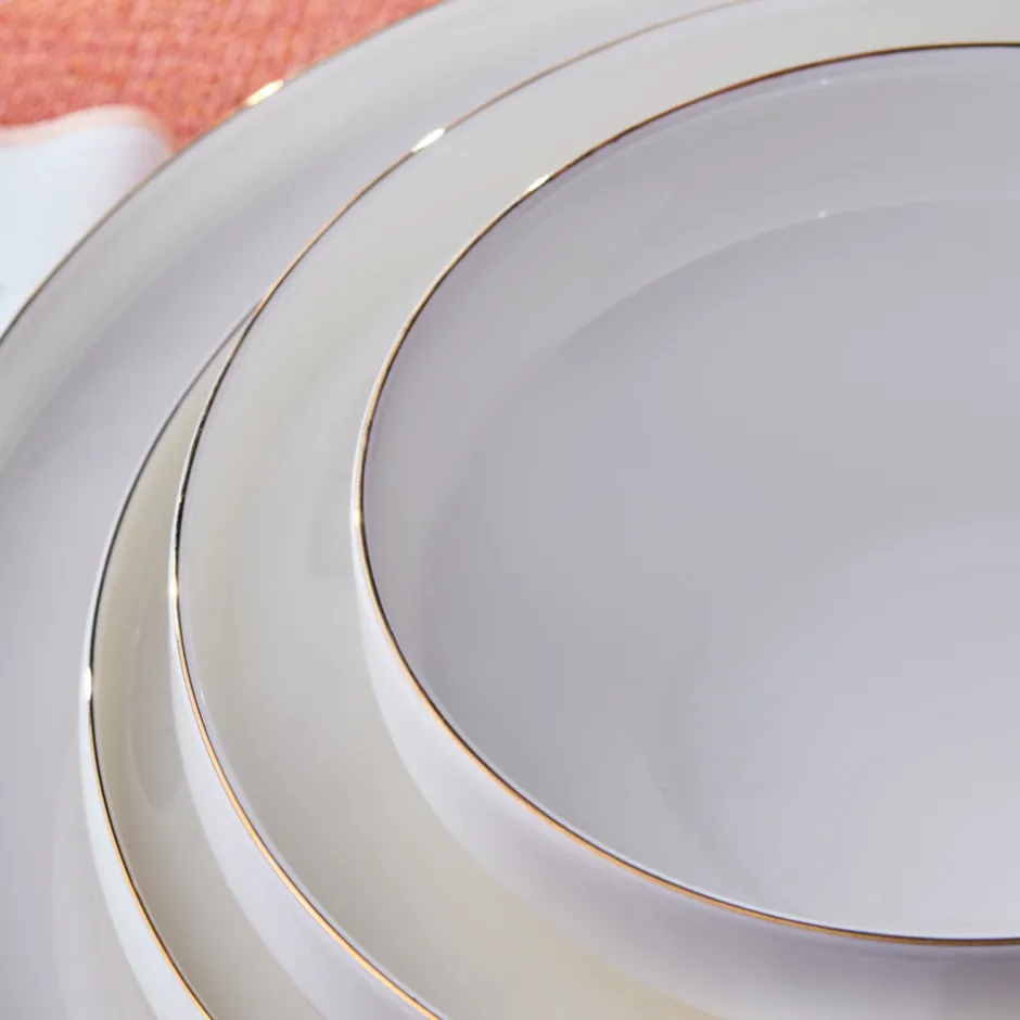 Karaca Tafelservice Für 6 Personen-Streamline New Saturn Gold 24-teiliges Tafelservice, 6 Personen Weıß01