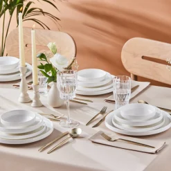 Karaca Tafelservice Für 6 Personen-Streamline New Saturn Weiß 24-teiliges Tafelservice, 6 Personen Beyaz