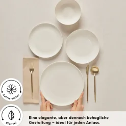 Karaca Tafelservice Für 6 Personen-Streamline Remi 24-teiliges Tafelservice für 6 Personen Beyaz