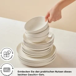 Karaca Tafelservice Für 6 Personen-Streamline Remi 24-teiliges Tafelservice für 6 Personen Beyaz