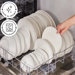 Karaca Tafelservice Für 6 Personen-Streamline Rubicon 24-teiliges Tafelset für 6 Personen, Weiß Multıfarben