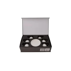 Karaca Mokka & Espressotassen Set-Streamline Saturn Platinum 6 Personen Kaffeetasse Set Platın